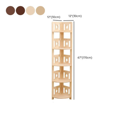 Casier à vin autoportant en pin avec étagère porte-verres