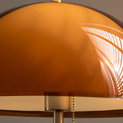 Lampadaire Art Déco à dôme orange en acrylique