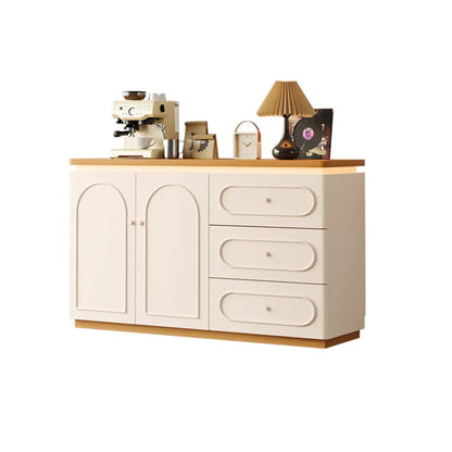 Meuble de rangement de cuisine blanc moderne avec 3 tiroirs