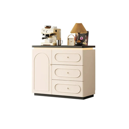 Meuble de rangement de cuisine blanc moderne avec 3 tiroirs