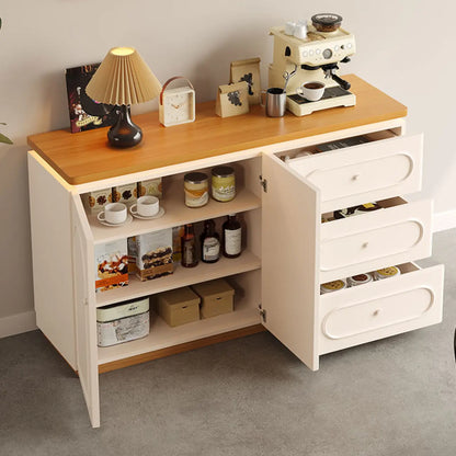 Meuble de rangement de cuisine blanc moderne avec 3 tiroirs