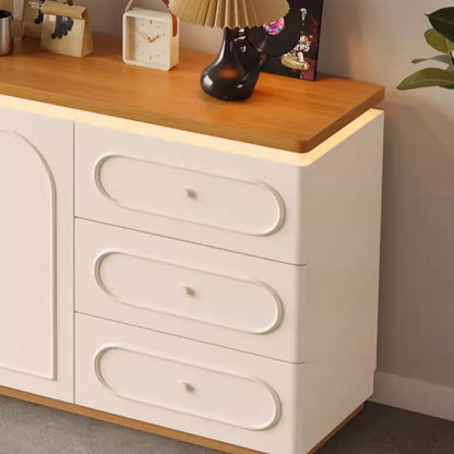 Meuble de rangement de cuisine blanc moderne avec 3 tiroirs