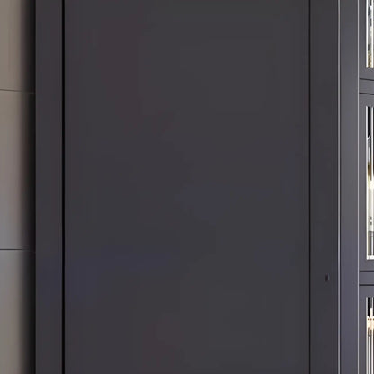 Buffet moderne et simple en métal avec portes relevables et plusieurs placards