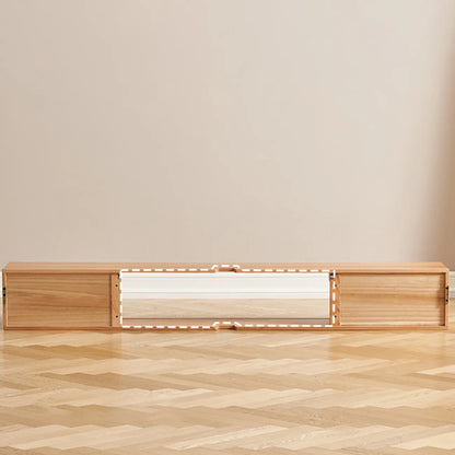 Meuble TV mural en bois naturel