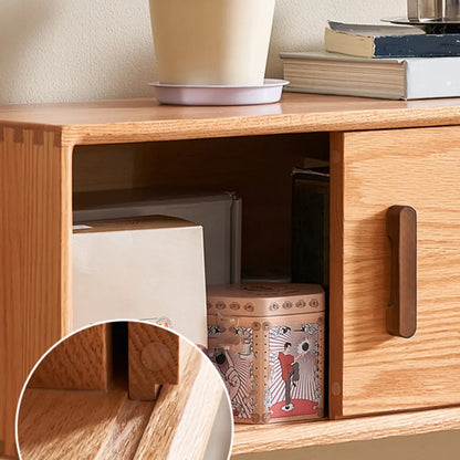 Meuble TV mural en bois naturel