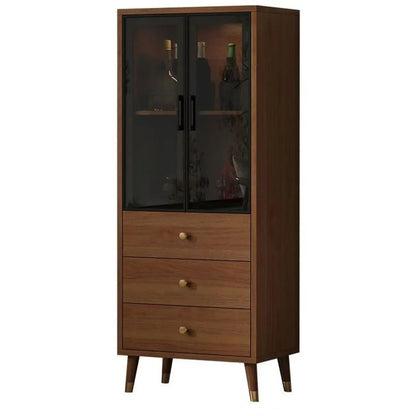 Cave à vin vitrée à design non fixe avec étagère et compartiment