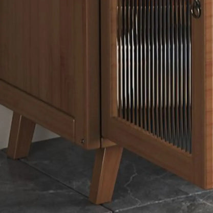 Buffets étroits modernes en bambou, armoires de rangement