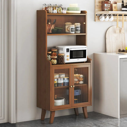 Buffets étroits modernes en bambou, armoires de rangement