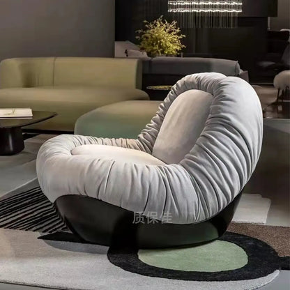 Chaise d'appoint contemporaine sans accoudoirs en similicuir