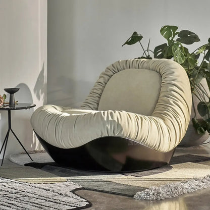 Chaise d'appoint contemporaine sans accoudoirs en similicuir