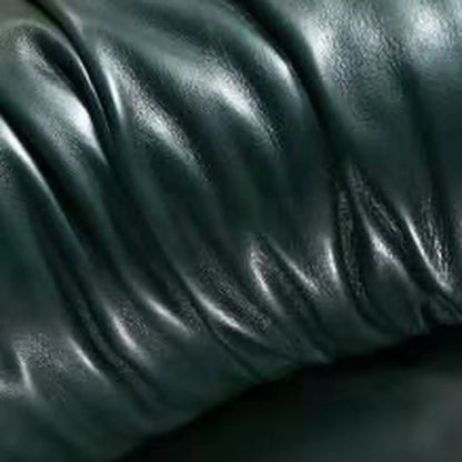 Chaise d'appoint contemporaine sans accoudoirs en similicuir