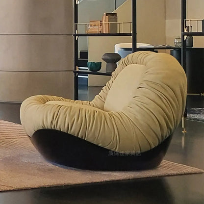 Chaise d'appoint contemporaine sans accoudoirs en similicuir