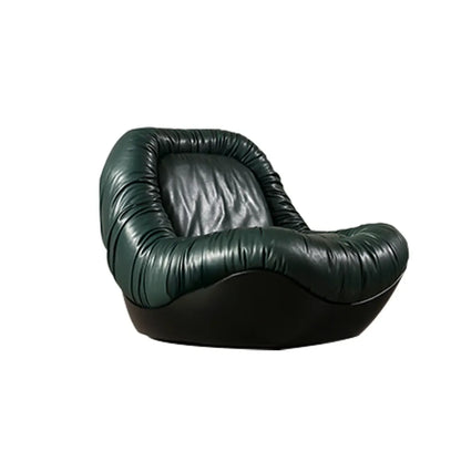 Chaise d'appoint contemporaine sans accoudoirs en similicuir