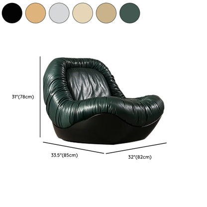 Chaise d'appoint contemporaine sans accoudoirs en similicuir