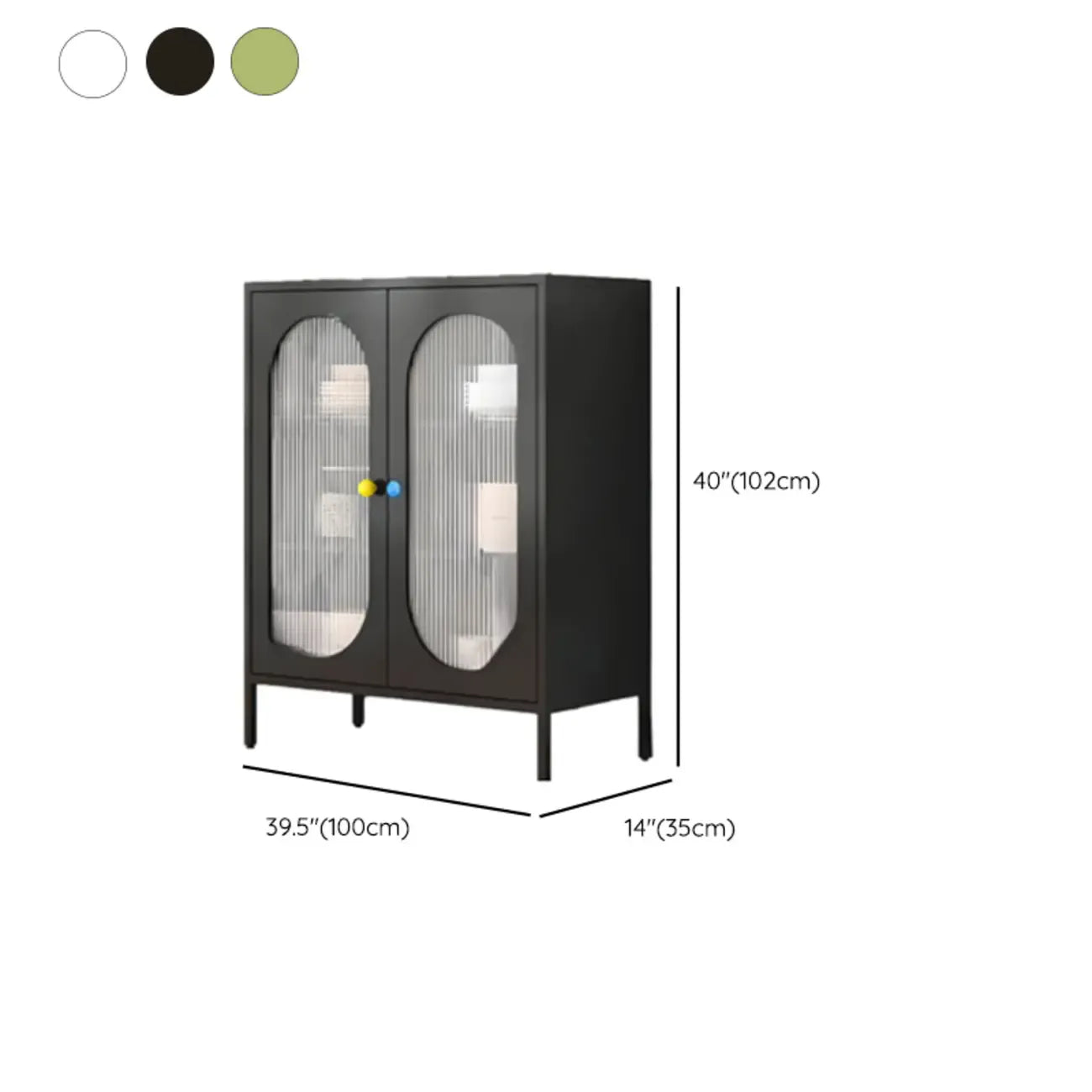 Buffet minimaliste moderne en métal avec comptoir étroit
