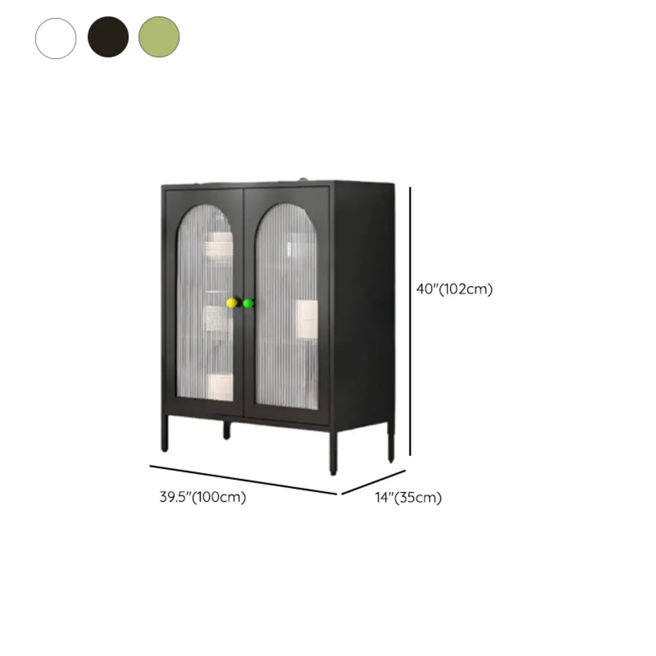 Buffet minimaliste moderne en métal avec comptoir étroit