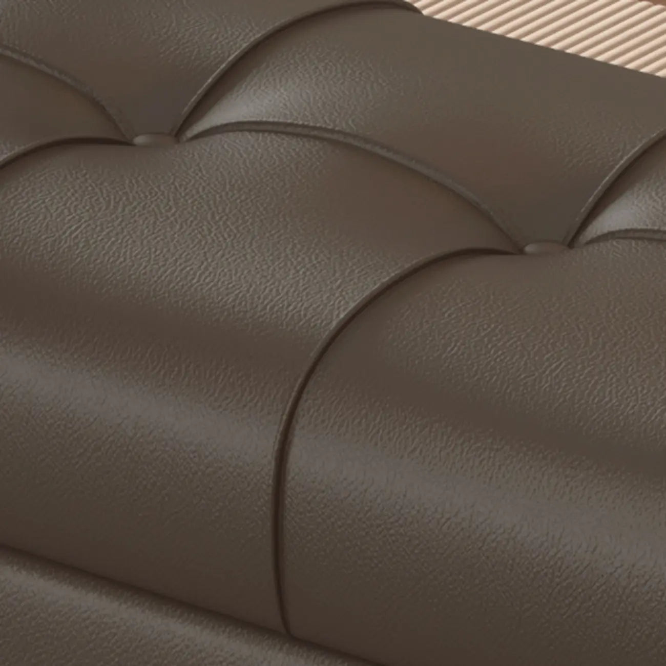 Banc de chambre moderne en cuir avec rangement