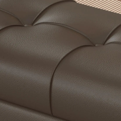 Banc de chambre moderne en cuir avec rangement