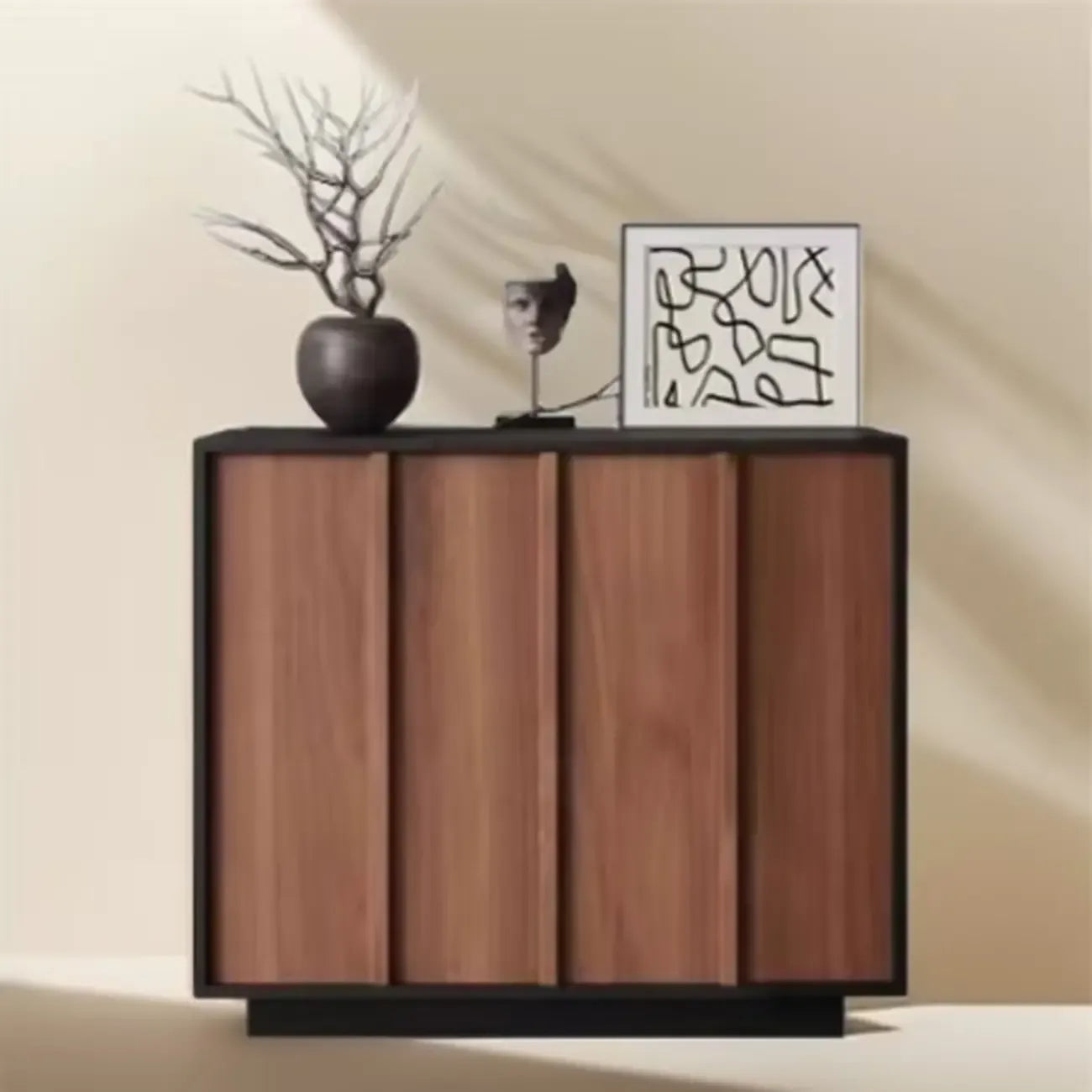 Buffet moderne en bois avec étagères modulables