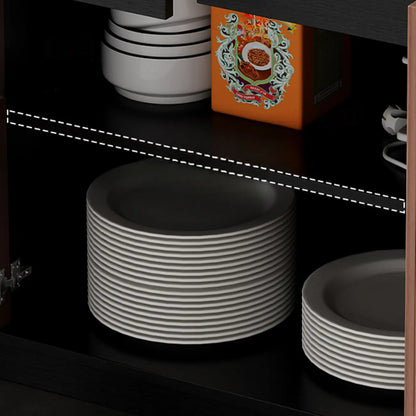 Buffet moderne en bois avec étagères modulables