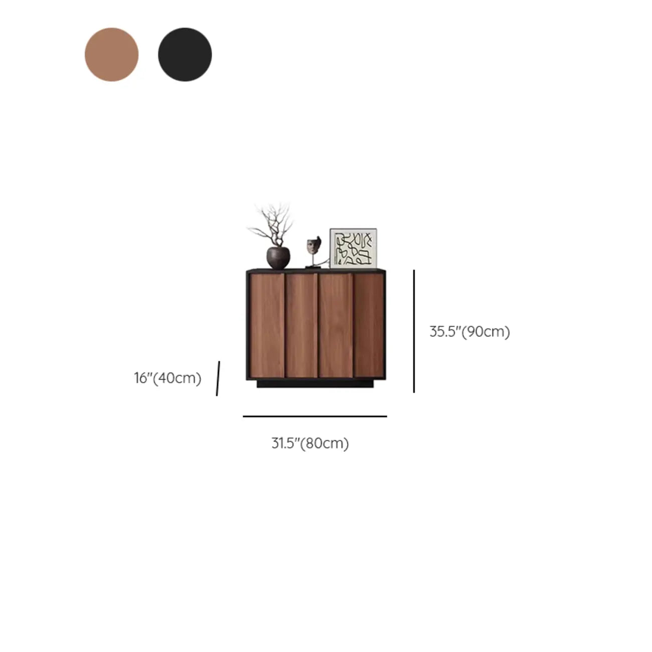 Buffet moderne en bois avec étagères modulables