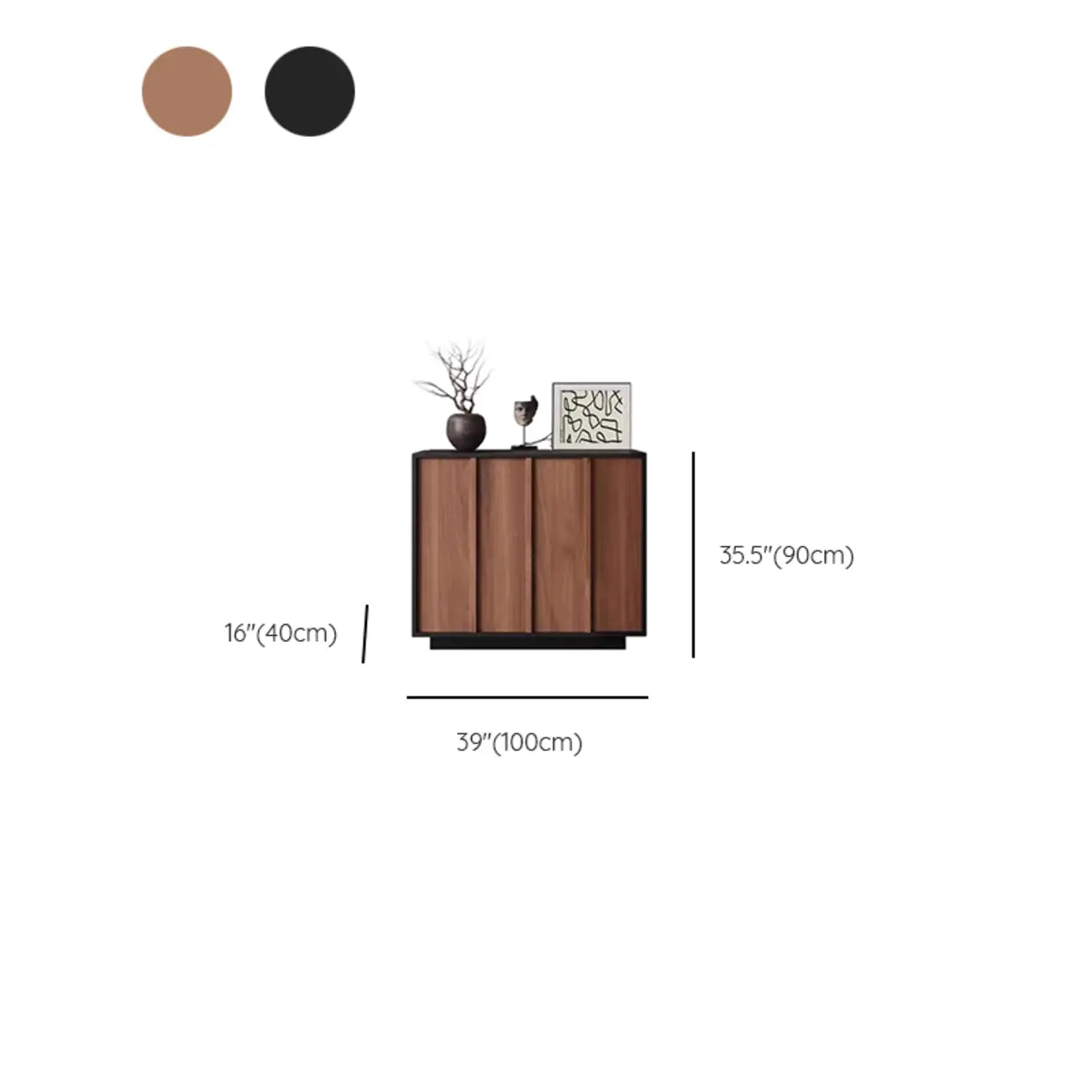 Buffet moderne en bois avec étagères modulables
