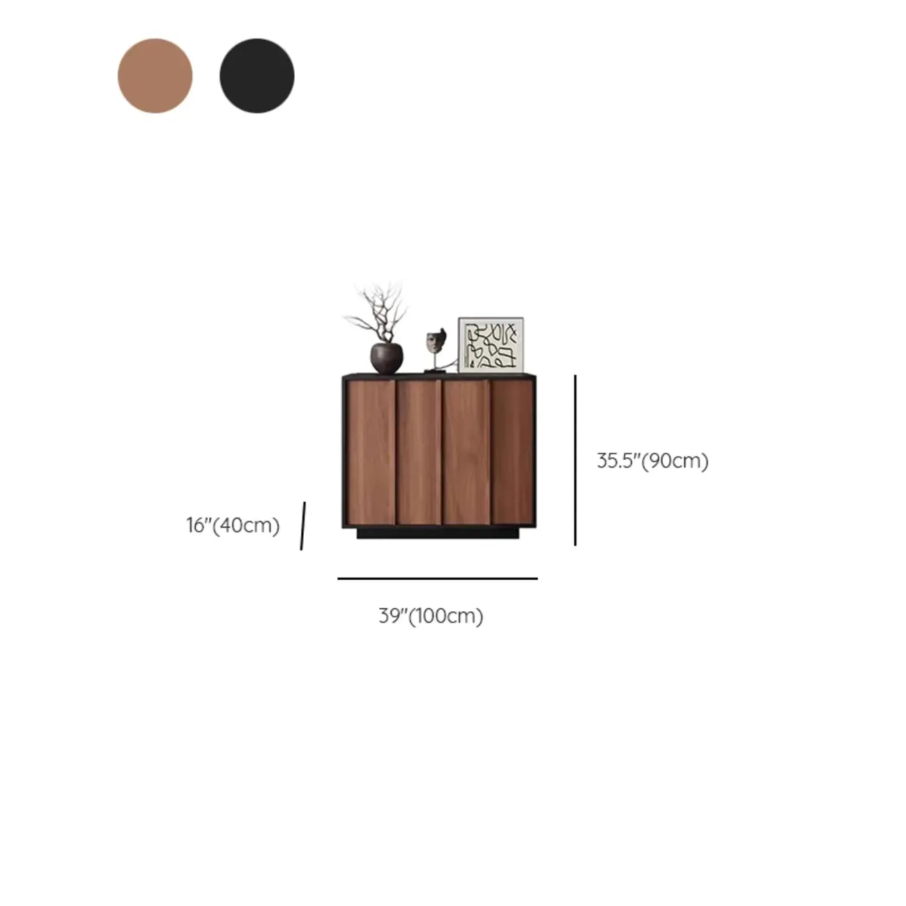 Buffet moderne en bois avec étagères modulables
