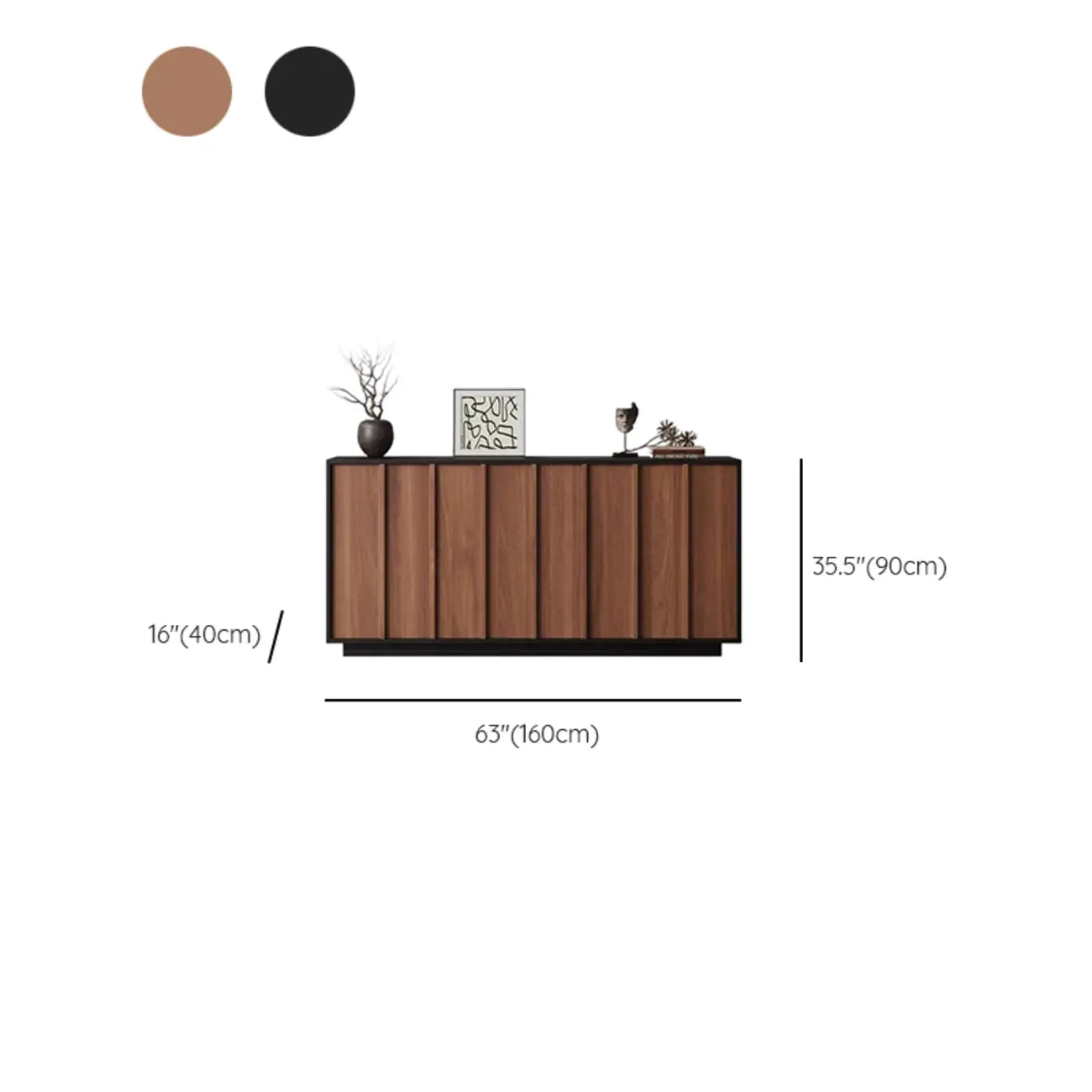 Buffet moderne en bois avec étagères modulables