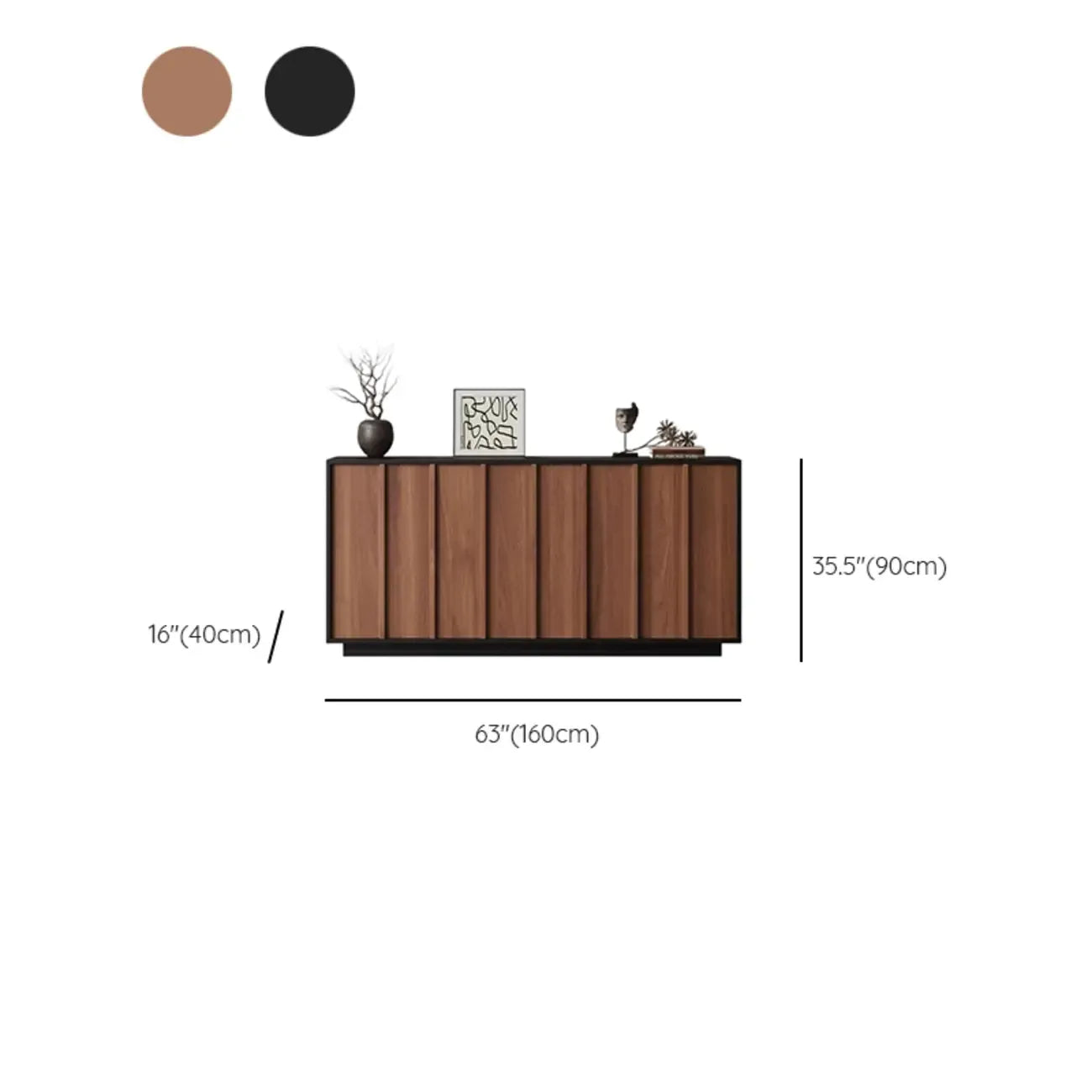 Buffet moderne en bois avec étagères modulables