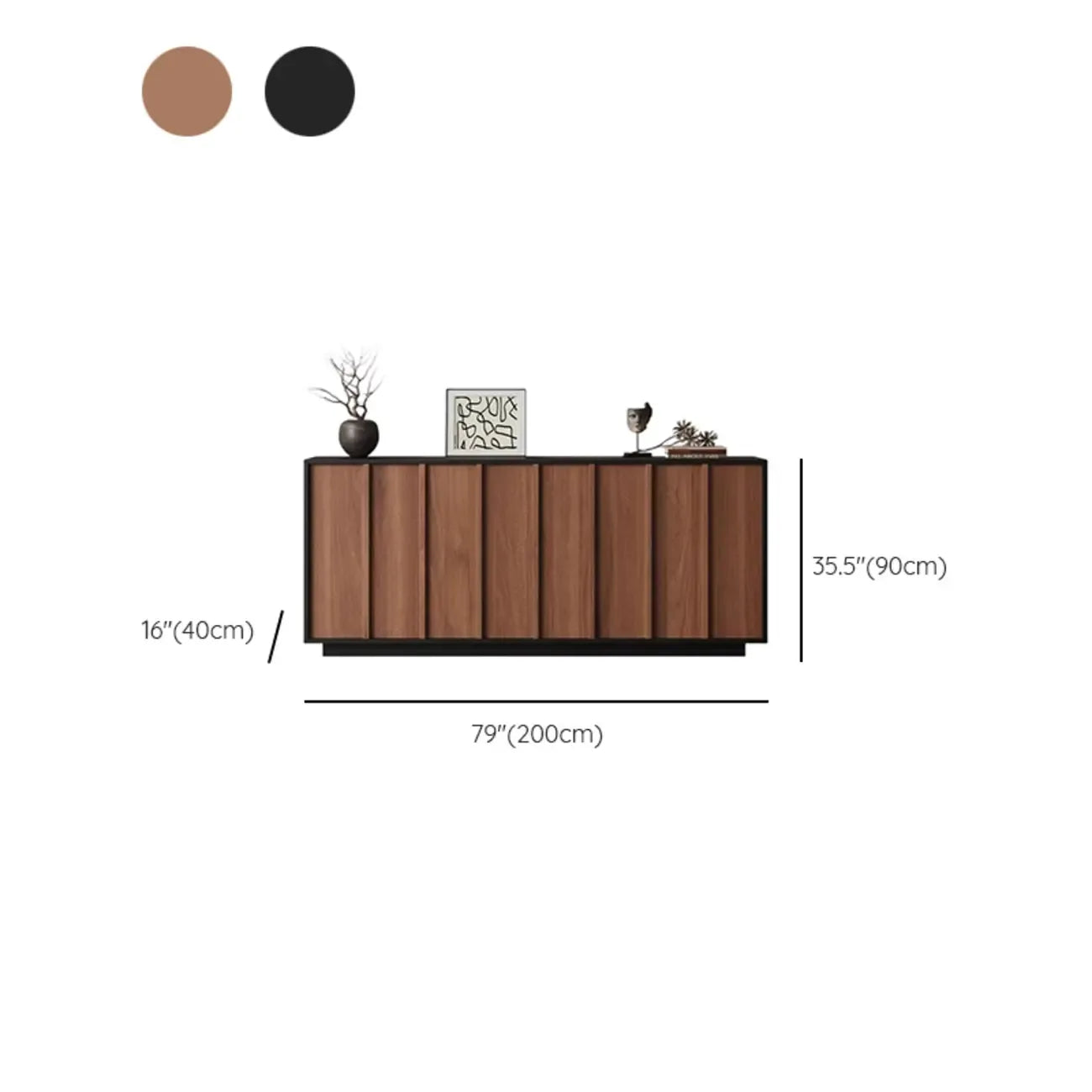 Buffet moderne en bois avec étagères modulables