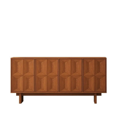 Armoire de rangement en bois de style moderne du milieu du siècle avec 4 portes