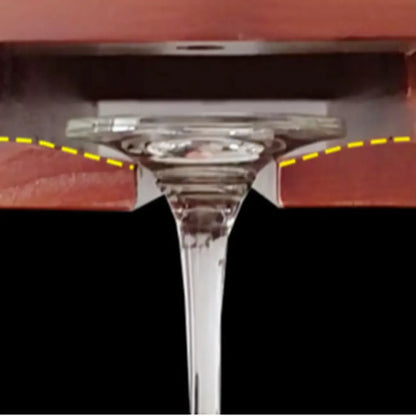 Porte-verres à vin suspendu contemporain en bois de châtaignier