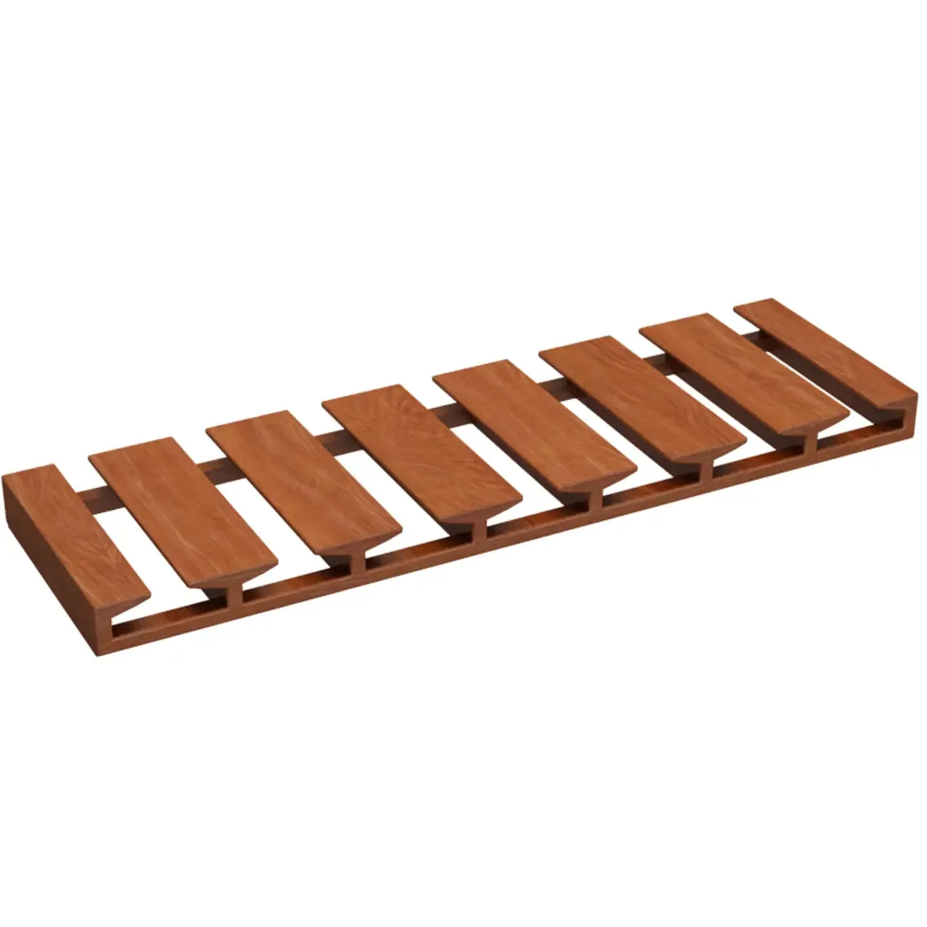 Porte-verres à vin suspendu contemporain en bois de châtaignier