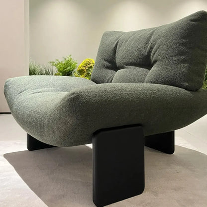 Fauteuil moderne à dossier plissé et fil bouclé pour salon