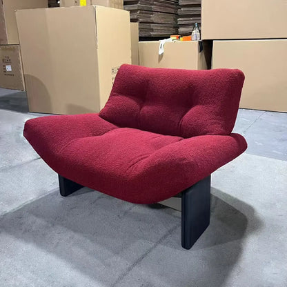 Fauteuil moderne à dossier plissé et fil bouclé pour salon