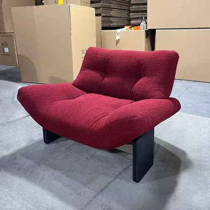 Fauteuil moderne à dossier plissé et fil bouclé pour salon