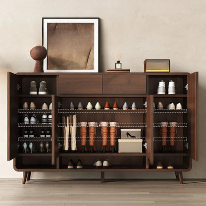 Meuble à chaussures moderne en bois blanc.