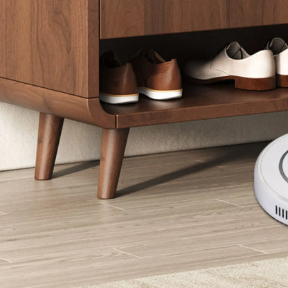 Meuble à chaussures moderne en bois blanc.