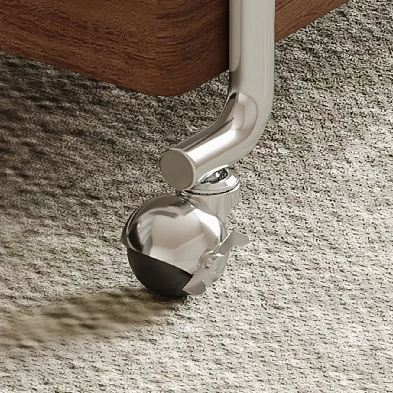 Table d'appoint pratique et traditionnelle en bois à roulettes