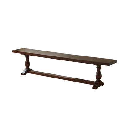 Banc de salon moderne en bois massif brun