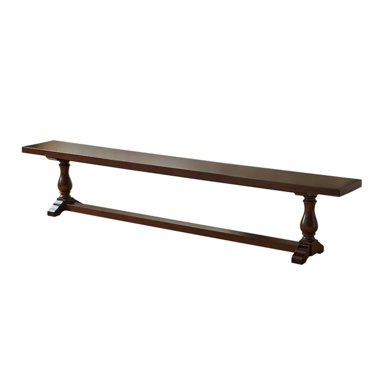 Banc de salon moderne en bois massif brun