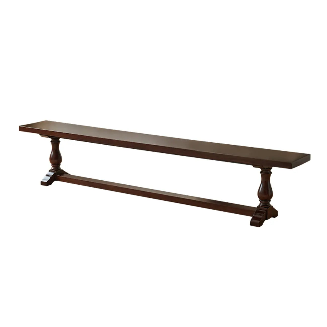 Banc de salon moderne en bois massif brun