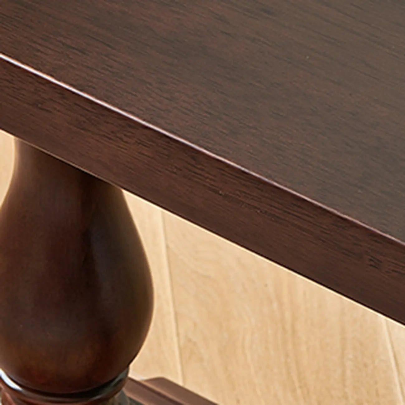 Banc de salon moderne en bois massif brun