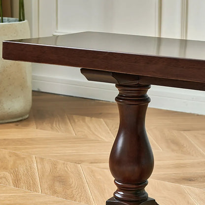 Banc de salon moderne en bois massif brun