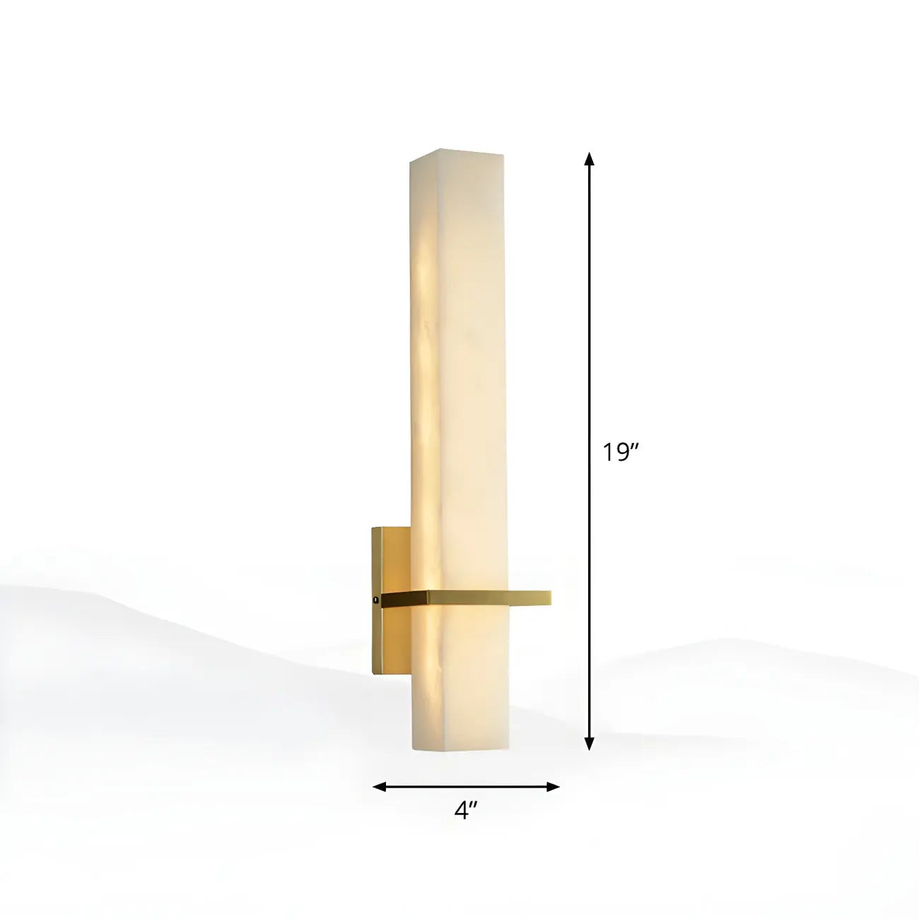 Applique murale LED moderne en pierre blanche