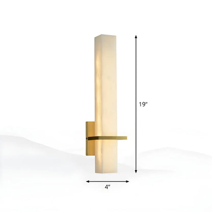 Applique murale LED moderne en pierre blanche