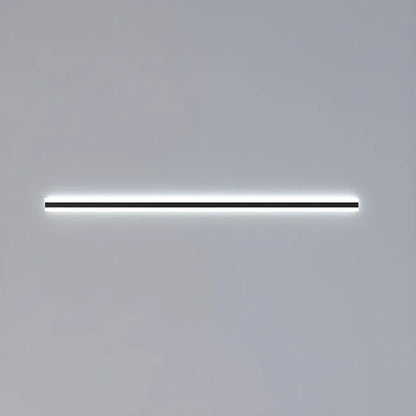 Appliques murales extérieures linéaires modernes en métal noir à LED