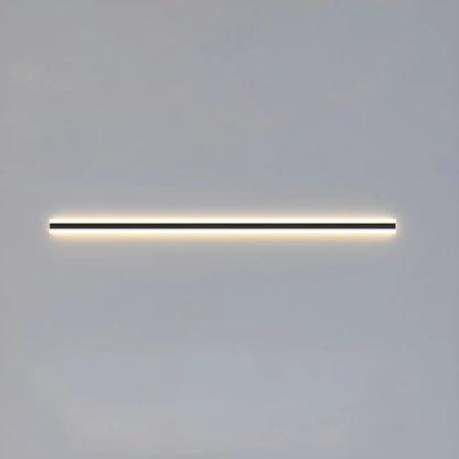 Appliques murales extérieures linéaires modernes en métal noir à LED