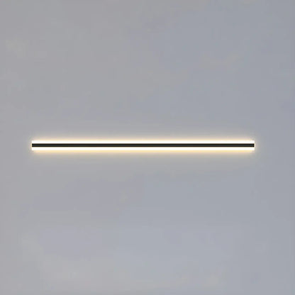 Appliques murales extérieures linéaires modernes en métal noir à LED