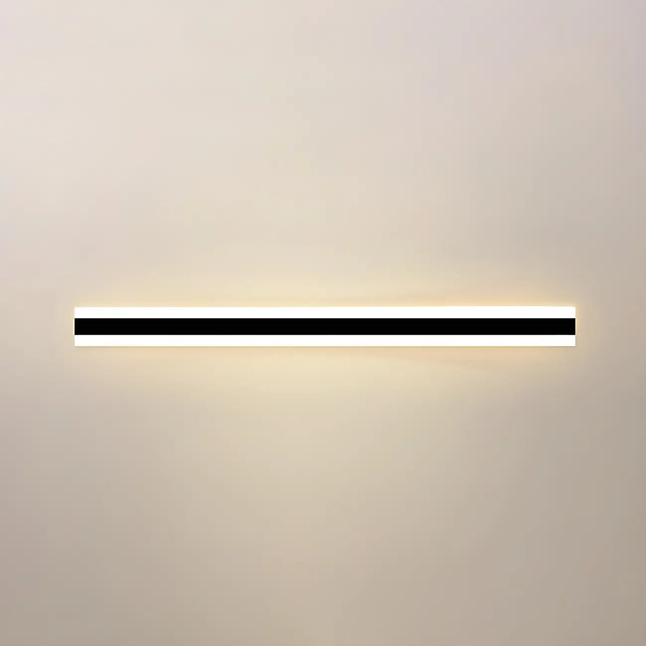 Appliques murales extérieures linéaires modernes en métal noir à LED